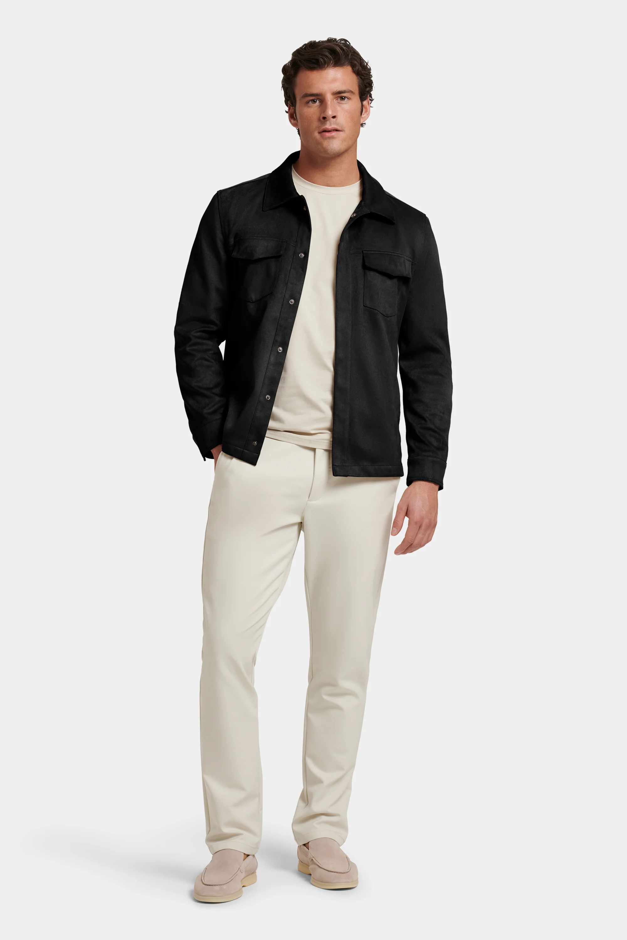 THE PIO FAUX SUEDE OVERSHIRT - Image 13