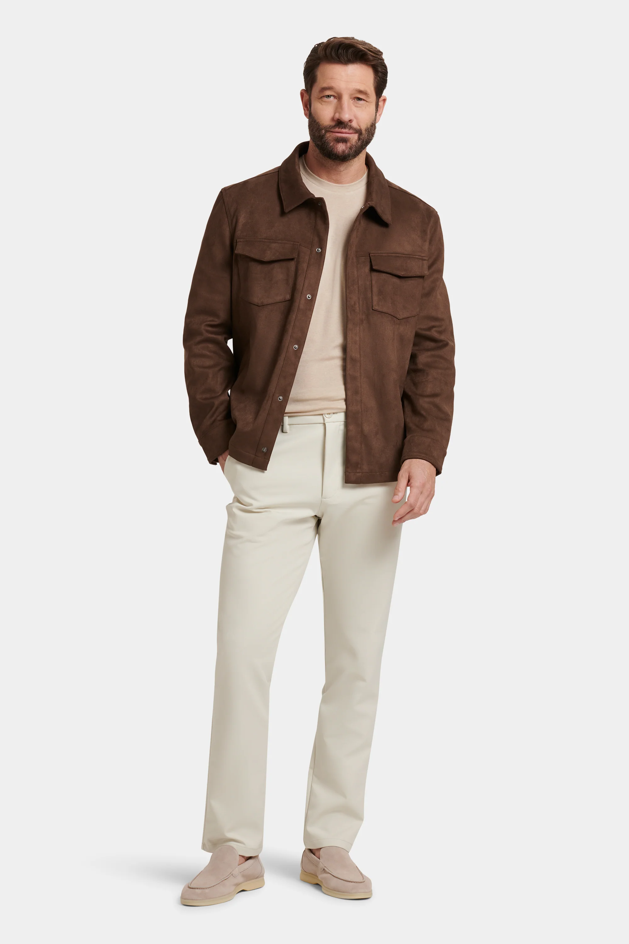 THE PIO FAUX SUEDE OVERSHIRT - Image 14